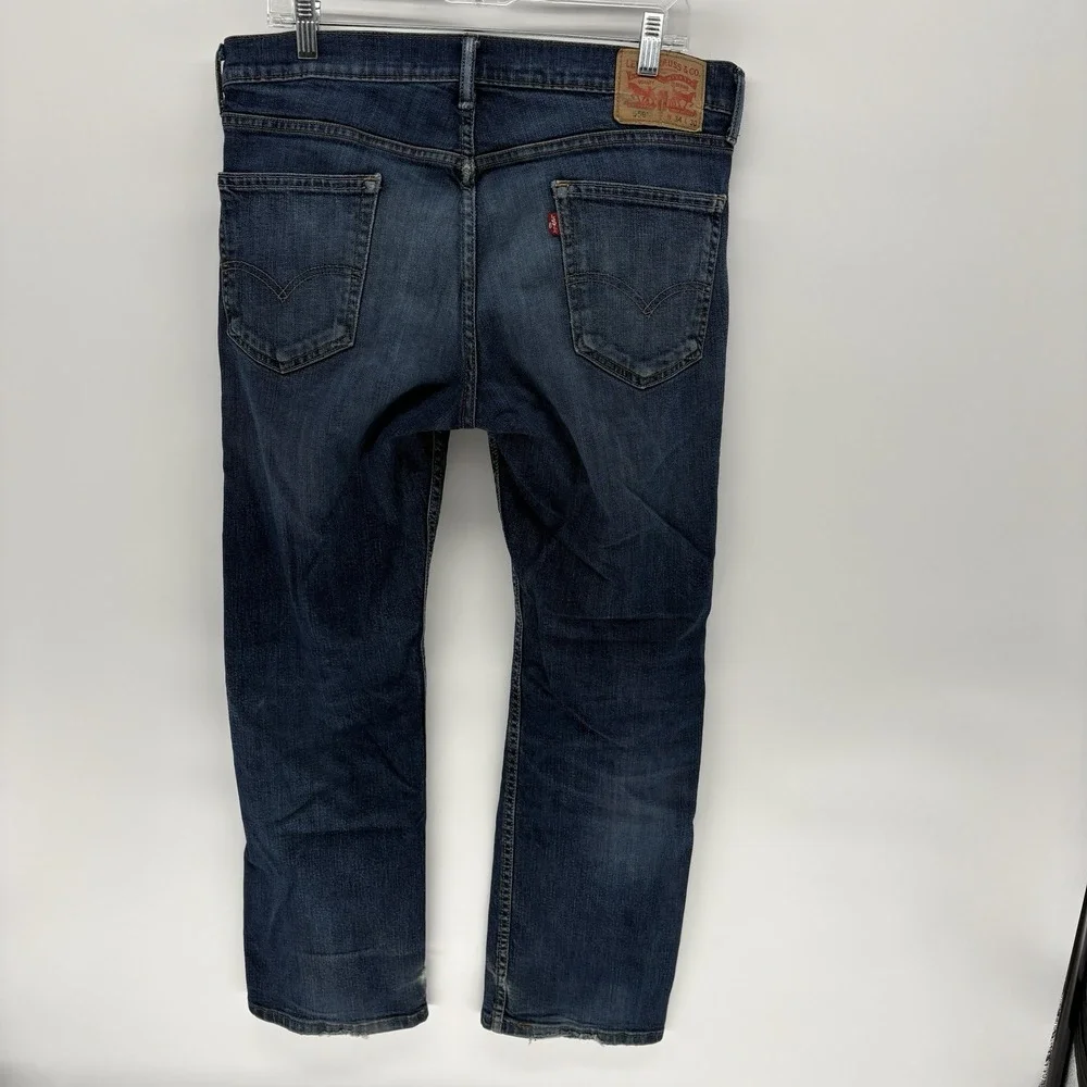 Levi's 559 Jeans Mens 34X30 (34x29) Relaxed Straight Dark‎ Wash Blue Denim Fit